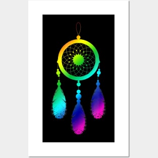 Native American Dream Catcher Rainbow Posters and Art